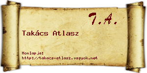 Takács Atlasz névjegykártya